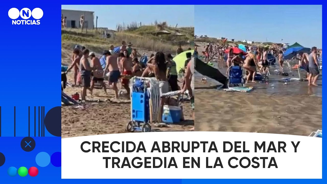 Un MUERTO y 35 HERIDOS tras una CRECIDA ABRUPTA del MAR en la Costa - Telefe Noticias