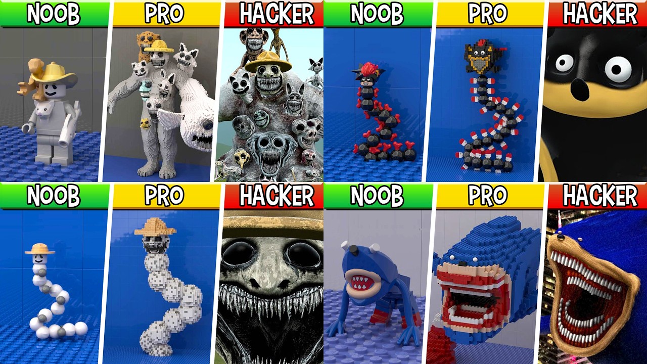 LEGO ALL Characters in Shin Sonic, My Sprunki, ZOONOMALY (COLLECTION #2) : Noob, Pro, HACKER!