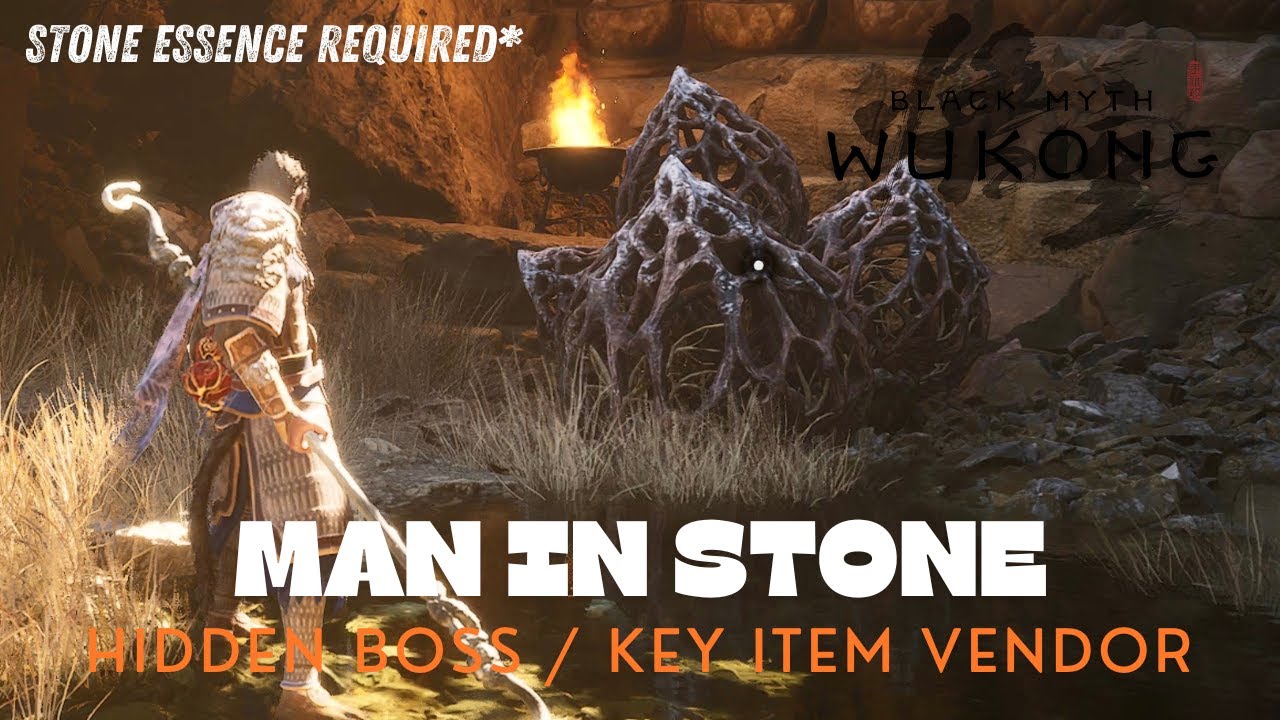 Black Myth: Wukong | Man in Stone - Secret Boss and Key Item Vendor 🗿 | Azure Dust Spell