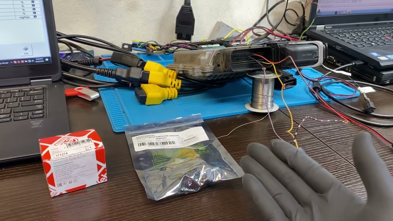 Mercedes Sprinter OM642 P159300 P159400 Exhaust back pressure sensor has a malfunction fault code 