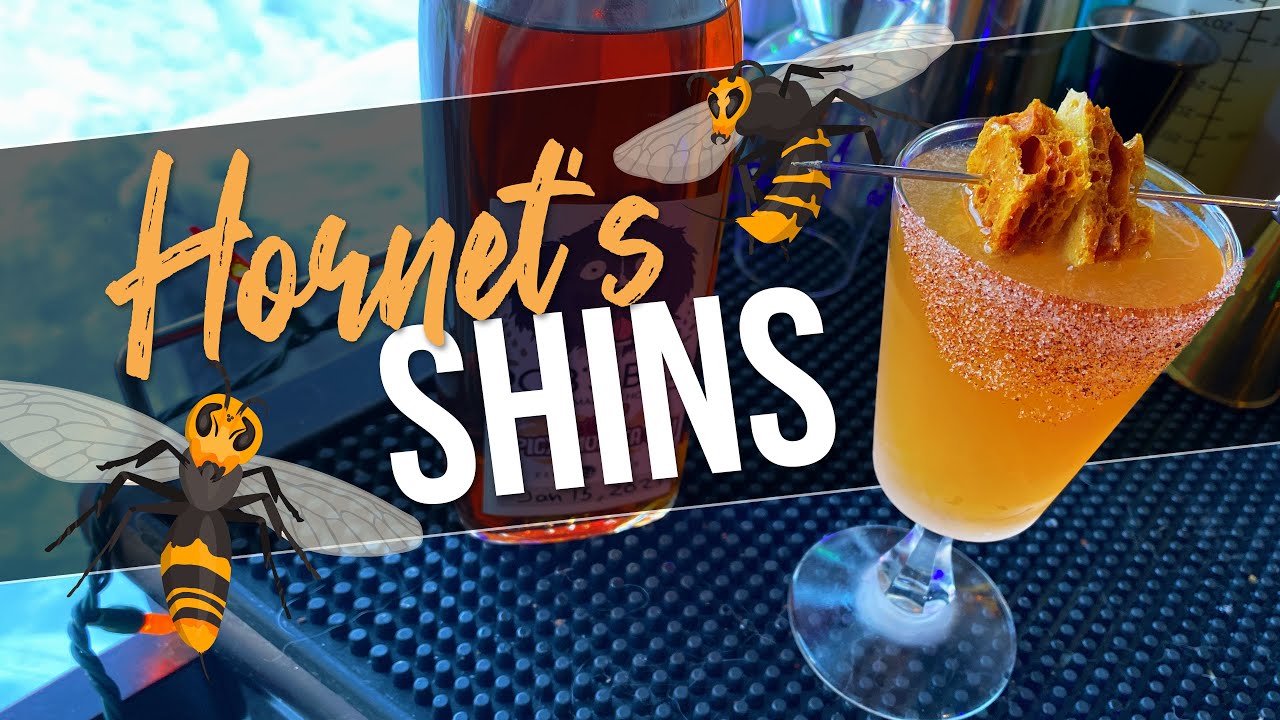 The Hornet's Shins,  A Spicy Bee's Knees Cocktail