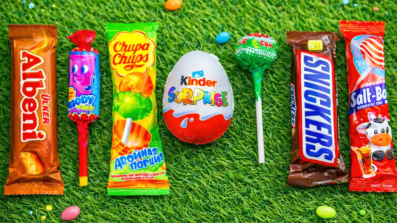 ASMR Most Popular Candys / Colourful Lollipop & Chocolate Unwrapping / Relaxing Sounds