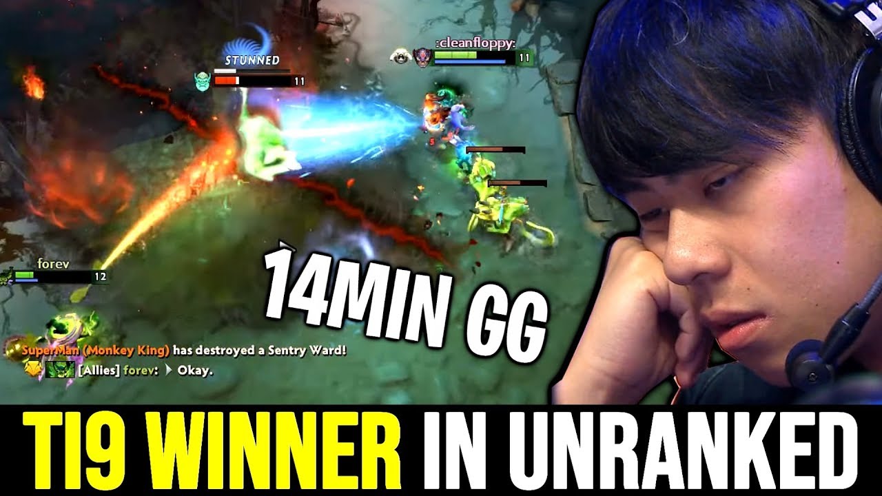 when You meets TI9 Winner in Unranked - ANA God No Mercy 7.22 Dota 2