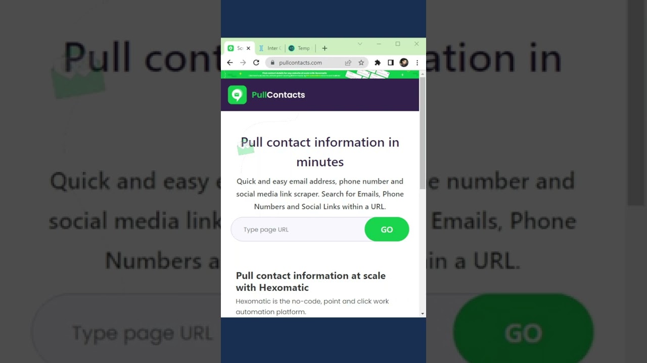 Free tool to extract phone numbers from given  