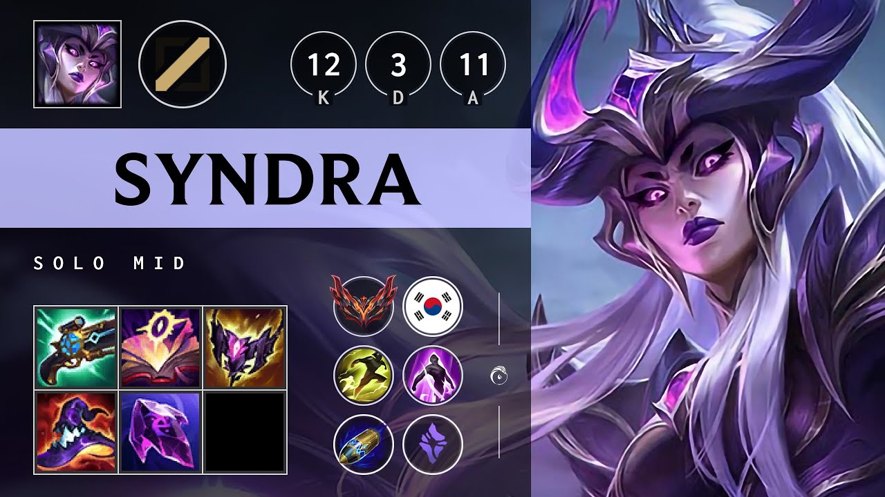 Syndra Mid vs Galio - KR Grandmaster Patch 25.15
