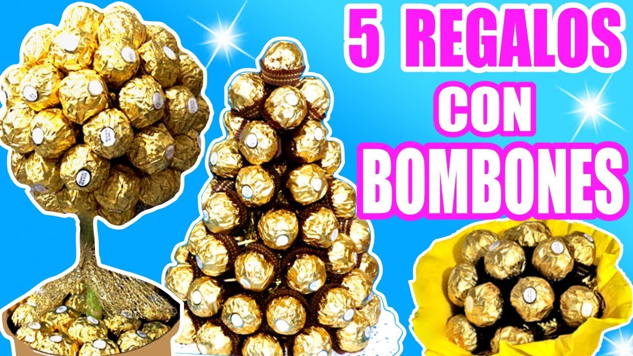 5 REGALOS SORPRENDENTES PARA SAN VALENTÍN, con bombones que puedes hacer en casa