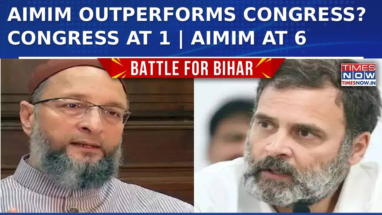 Bihar Election: Congress Stuck At Just 1 Lead As AIMIM Races Ahead With 6 Seats | Chunav Result