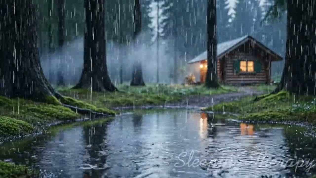 Relaxing Forest Rain Sounds for Deep Sleep 🌧️ 1 Hour Calm Night Ambience (No Thunder)