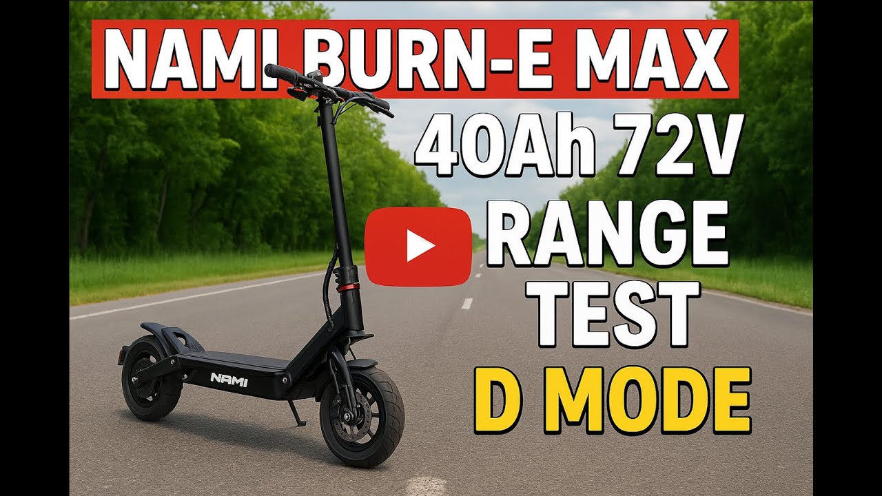 Nami Burn-e Max 72V 40Ah Range Test on D mode