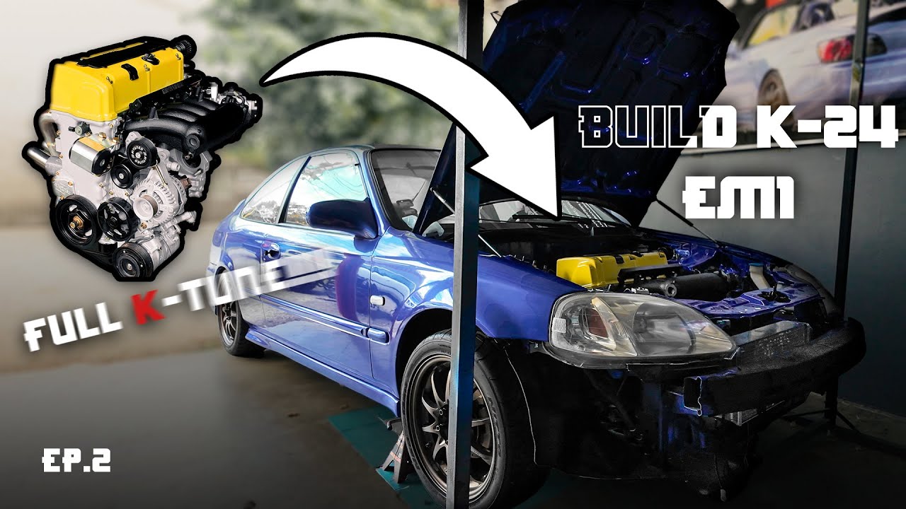 Ensamblando y Montando un K24 FULL K-TUNED a este CIVIC EM1 | EP.2 | Pikero Garage