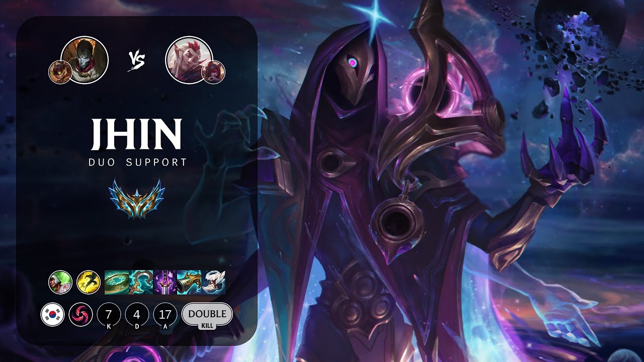 Jhin Support vs Rakan - KR Challenger Patch 13.22