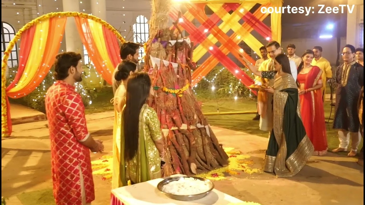 Saru ZeeTV Newepisode: Saru ki family or Ved ki family ne ki holi Puja Amika k Ghar pe hua drama 