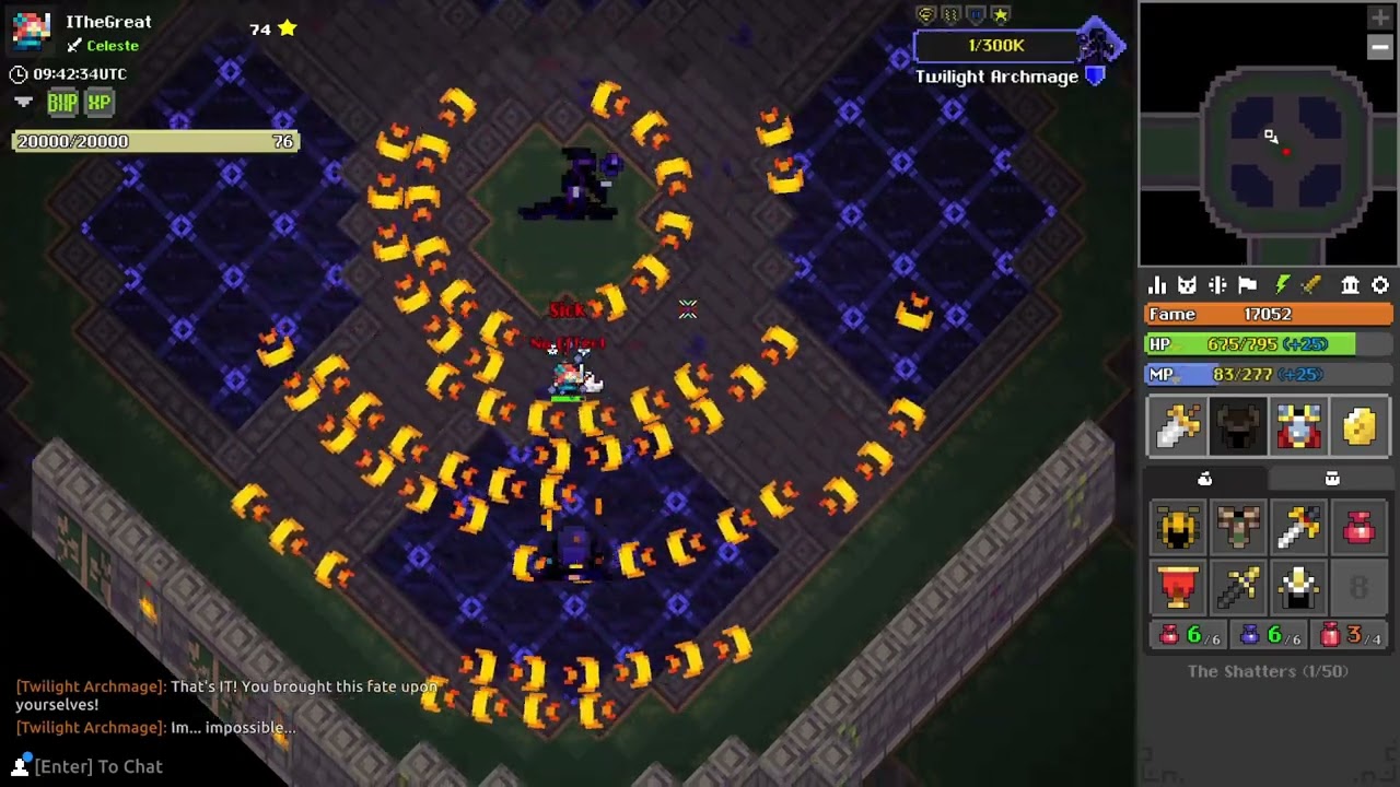 Rotmg Shatters Speedrun solo 15:55
