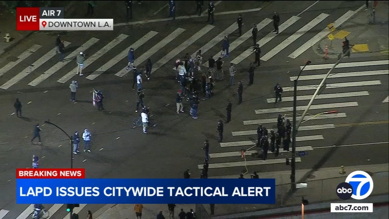 Citywide tactical alert issued as protesters remain in DTLA after dispersal order