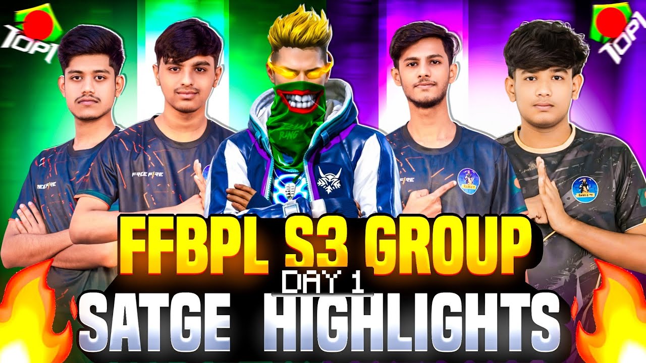 FREE FIRE PRO LEAGUE SEASON 3 || GROUP STAGE DAY 1 HIGHLIGHTS || TOP1 MAHFUZ