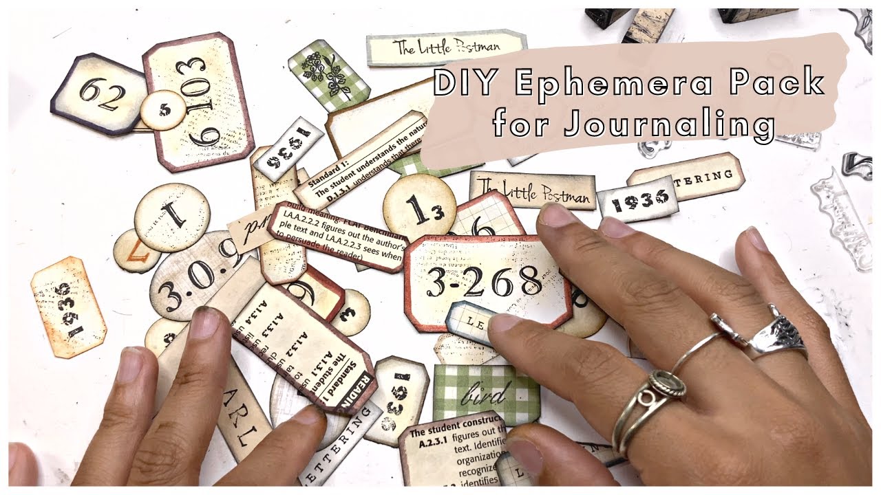 15 Days of Paper Crafts (Day #3) | DIY Ephemera Kit (Making Labels, Quotes, and More!)
