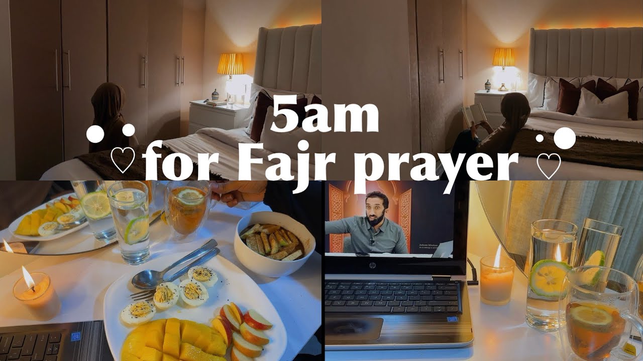 Waking up at 5am for Fajr prayer ⛅️ | Ideal Muslim girl morning routine.  