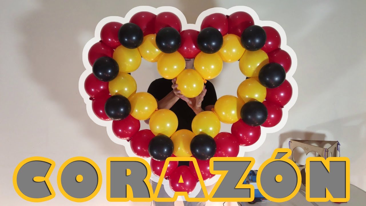 ✅ CORAZÓN GRANDE CON GLOBOS (PARA PRINCIPIANTES) 🎈