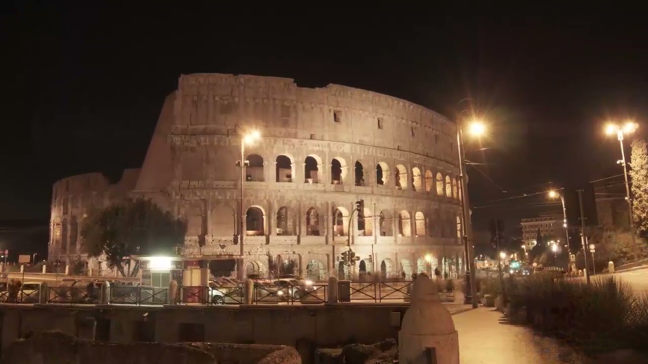 Italy Romain night view tourism 1 hour relaxing video Soul Chill