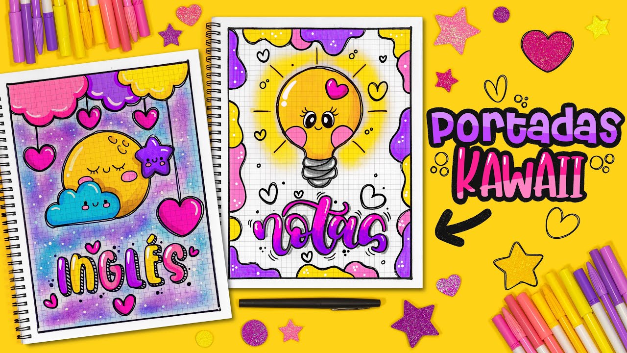 Cómo hacer PORTADAS BONITAS para tus materias - 