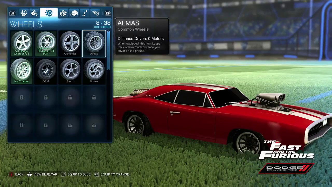 Rocket League Fast and Furious 70 Dodge Gameplay