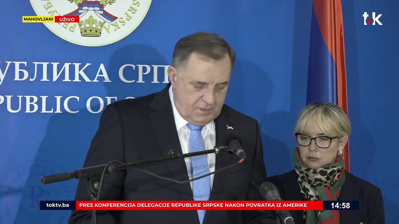 DODIK se obraća medijima nakon povratka iz Amerike