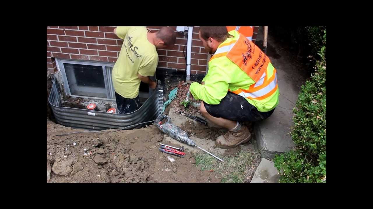 How to Replace Window Well and Drains by Aquaseal 1-888-750-0848