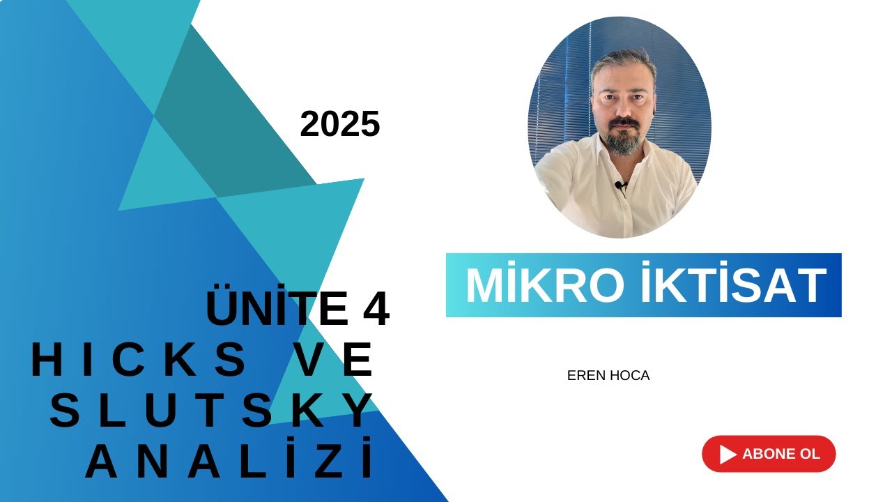 22- Mikro İktisat Ünite 4: Hicks Ve Slutsky Analizi