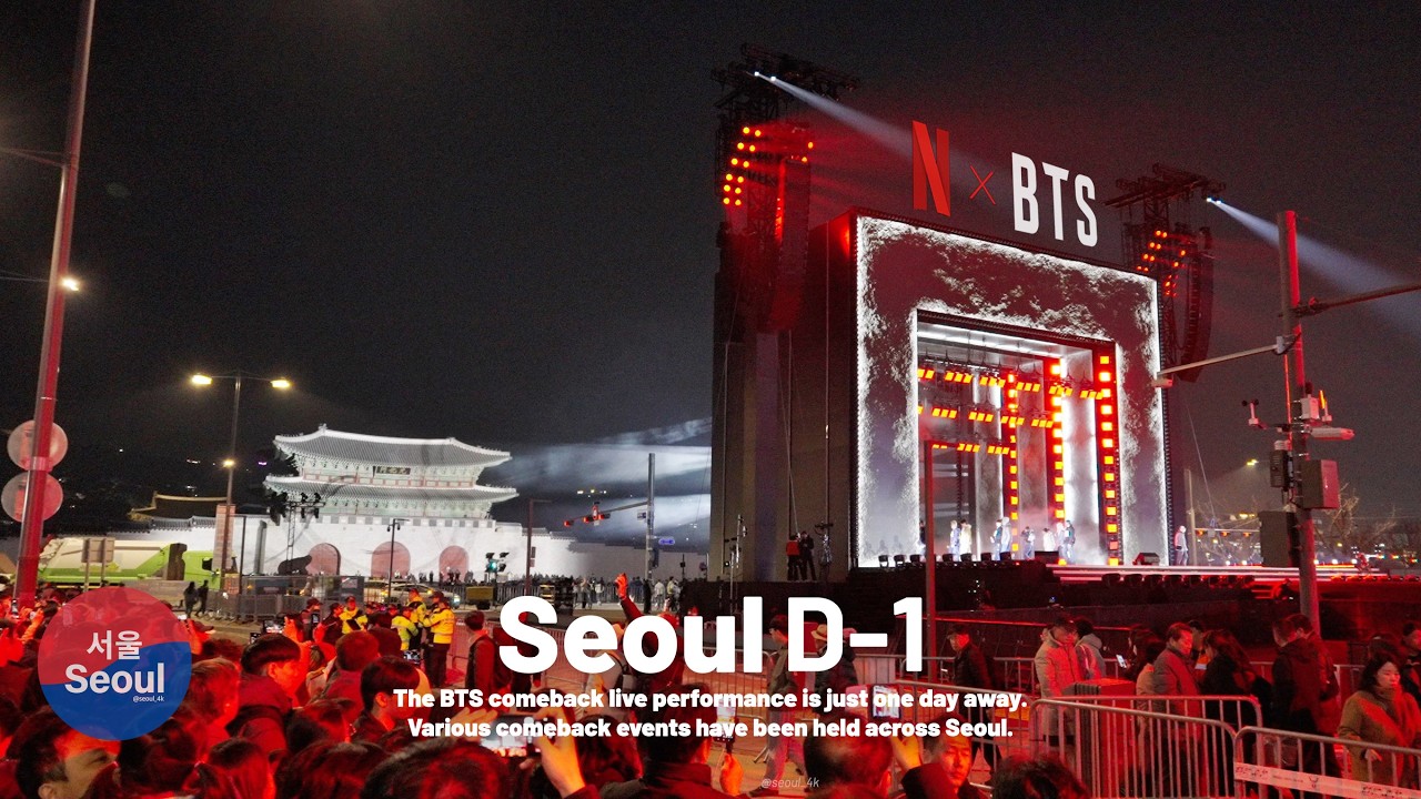 BTS Comeback Live Countdown D-1 Begins in Seoul