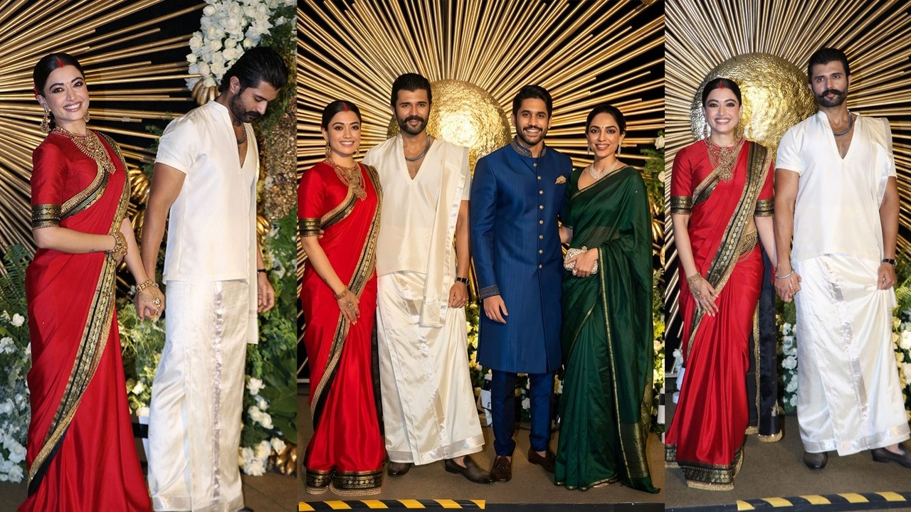 Rashmika Mandanna,Vijay,Naga Chaitanya & Sobhita Dhulipala at their Grand Wedding Reception