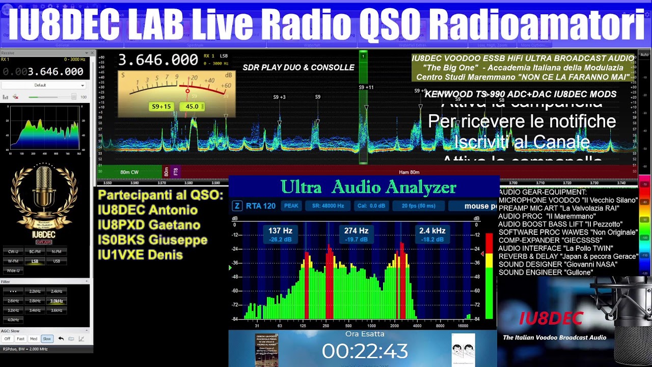 Radioamatori QSO  3.646 MHz 05/02/2026 #ESSB #Audio #HiFi #Voodoo #Broadcast #HAM #RADIO #Live