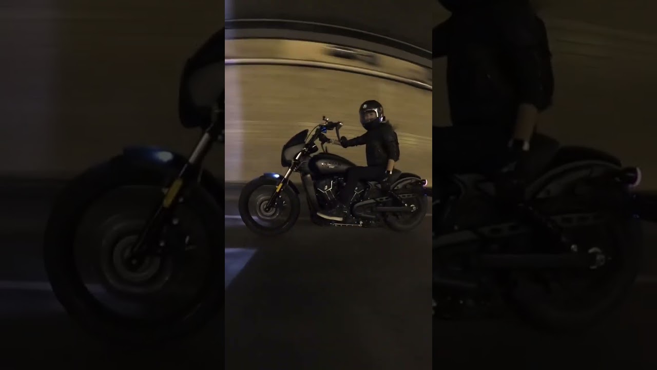 Size Comparison: 2022 Indian Scout Rogue and 5’2” (100lb) Rider