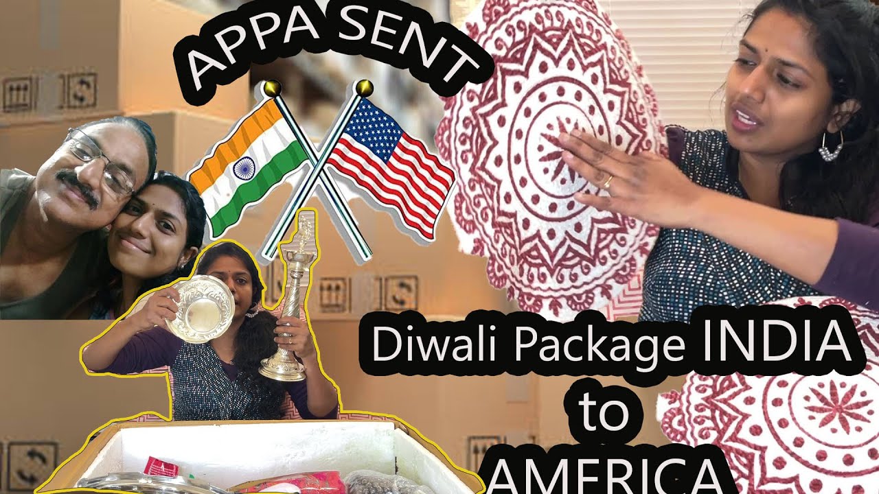 Unboxing Silver INDIA🇮🇳to AMERICA🇺🇸DIWALI  Special package from my DAD 1st time/FamilyTraveler4K