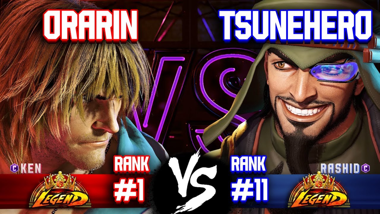 SF6 ▰ ORARIN (#1 Ranked Ken) vs TSUNEHERO (#11 Ranked Rashid) ▰ High Level Gameplay