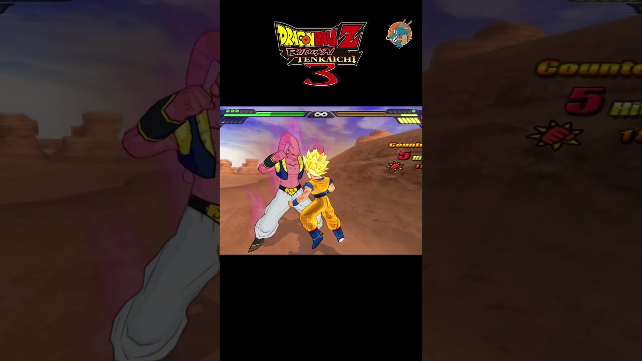 Teen Gohan SSJ VS Super Buu Gotents Adsorbed - DBZ BT3 60fps #budokaitenkaichi3