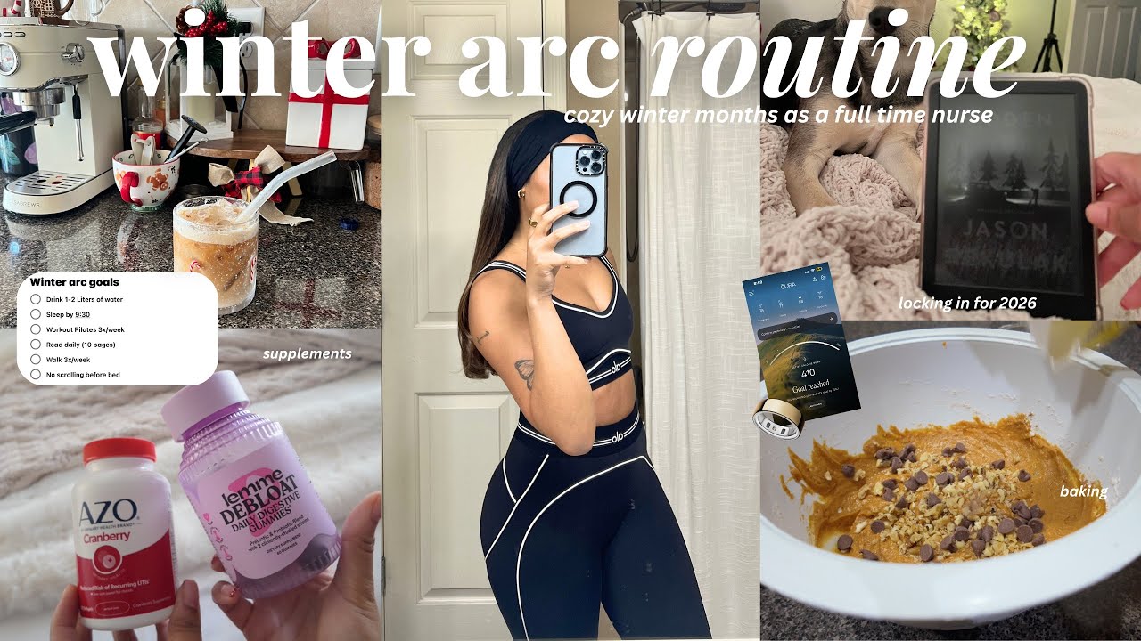 Winter Arc Routine as a Nurse 🧘🏽‍♀️ | Morning + Night Routine, Soft Living & Realistic Productivity