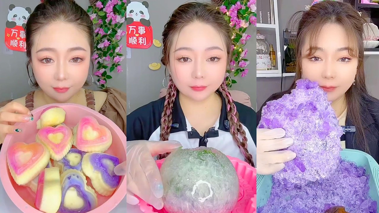 Colorful Frozen Heart Desserts and Crystal Jelly Crunch