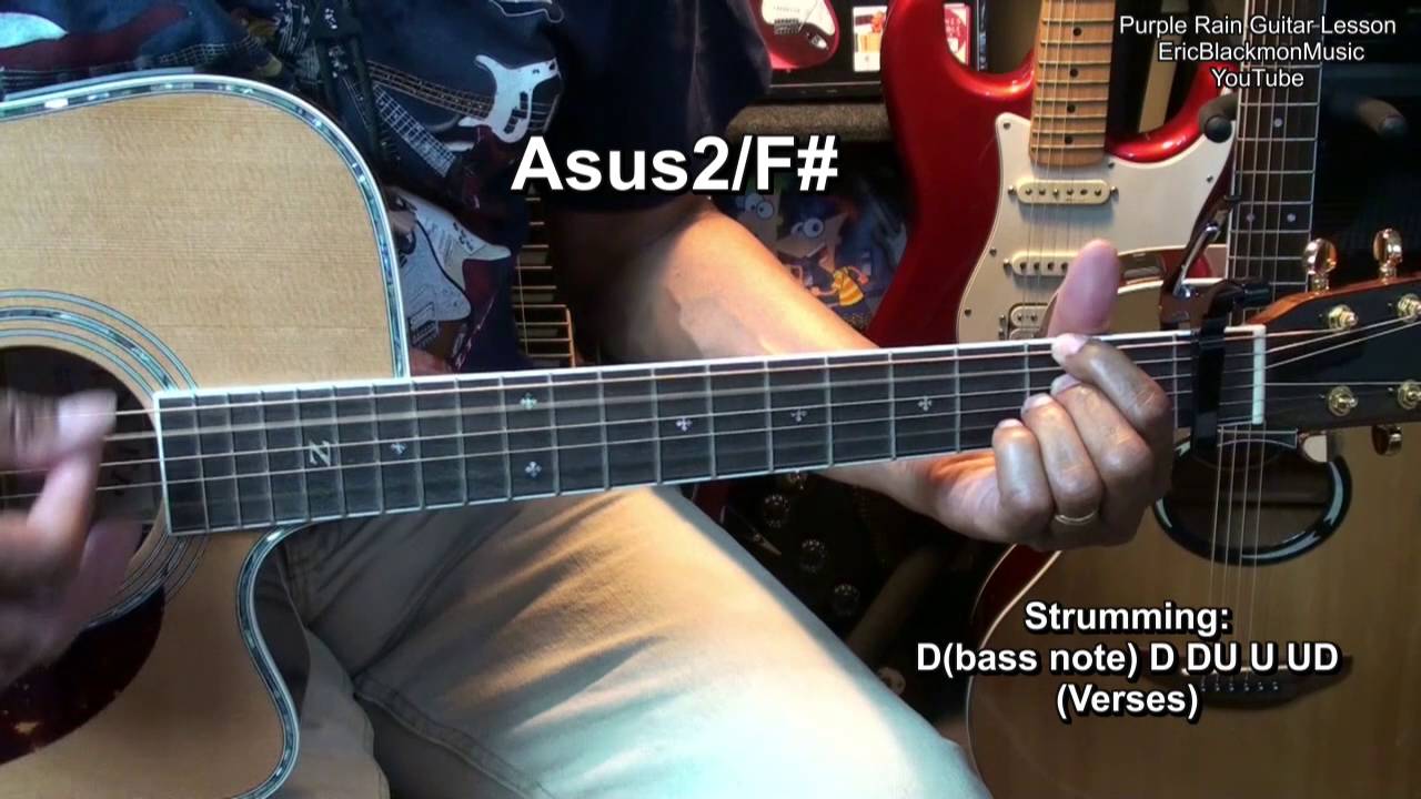 PRINCE Purple Rain EASY Урок гитары Eric Blackmon Guitar