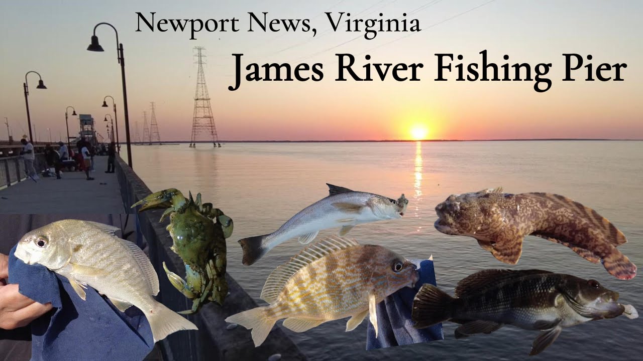 James River Fishing Pier in Newport News, Virginia, Family Fishing Vlog Adventure with Scenic Sunset