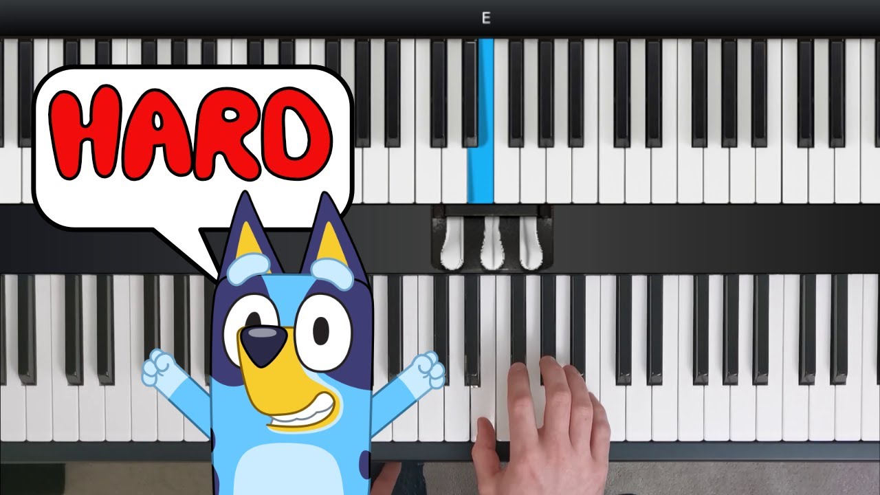 Bluey Theme Tune - Piano Tutorial HARD