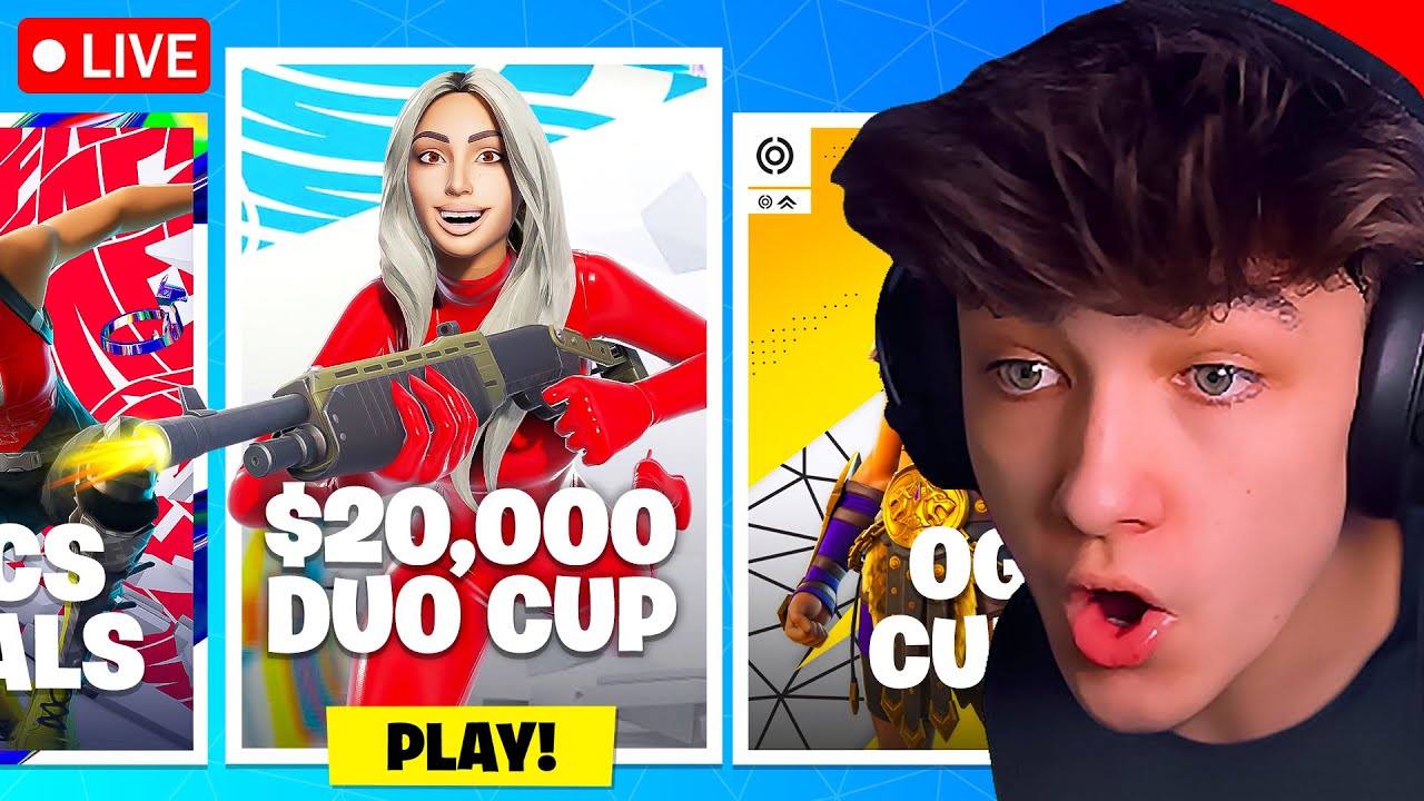 🔴LIVE! - $20,000 DUO TOURNAMENT in FORTNITE!
