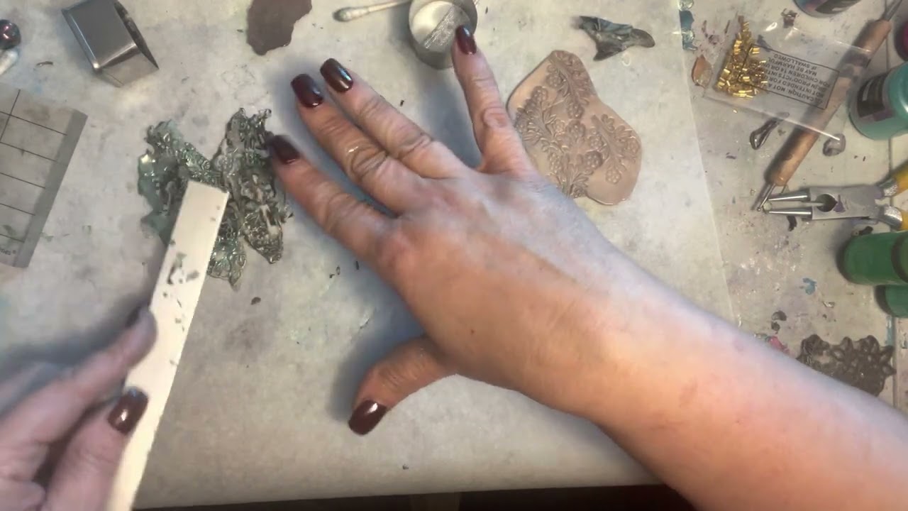 New Polymer Clay Heart Victorian Motif technique