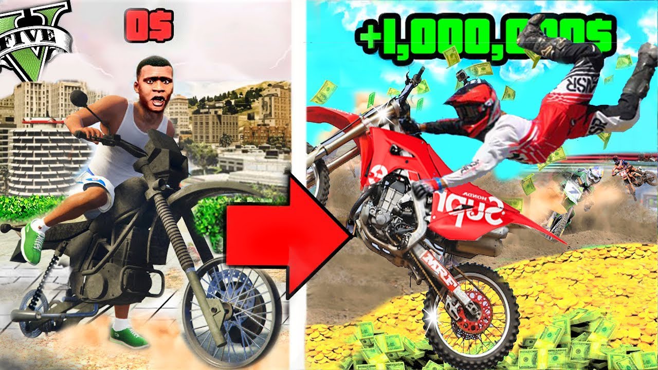ME*CONVERTÍ EN PILOTO MILLONARIO* SIENDO LADRON DE MOTOS EN GTA5