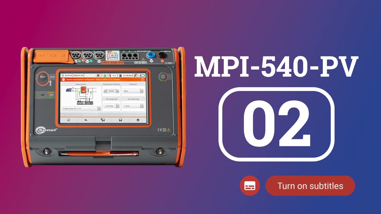 Sonel MPI-540 / MPI-540-PV - Recorder settings