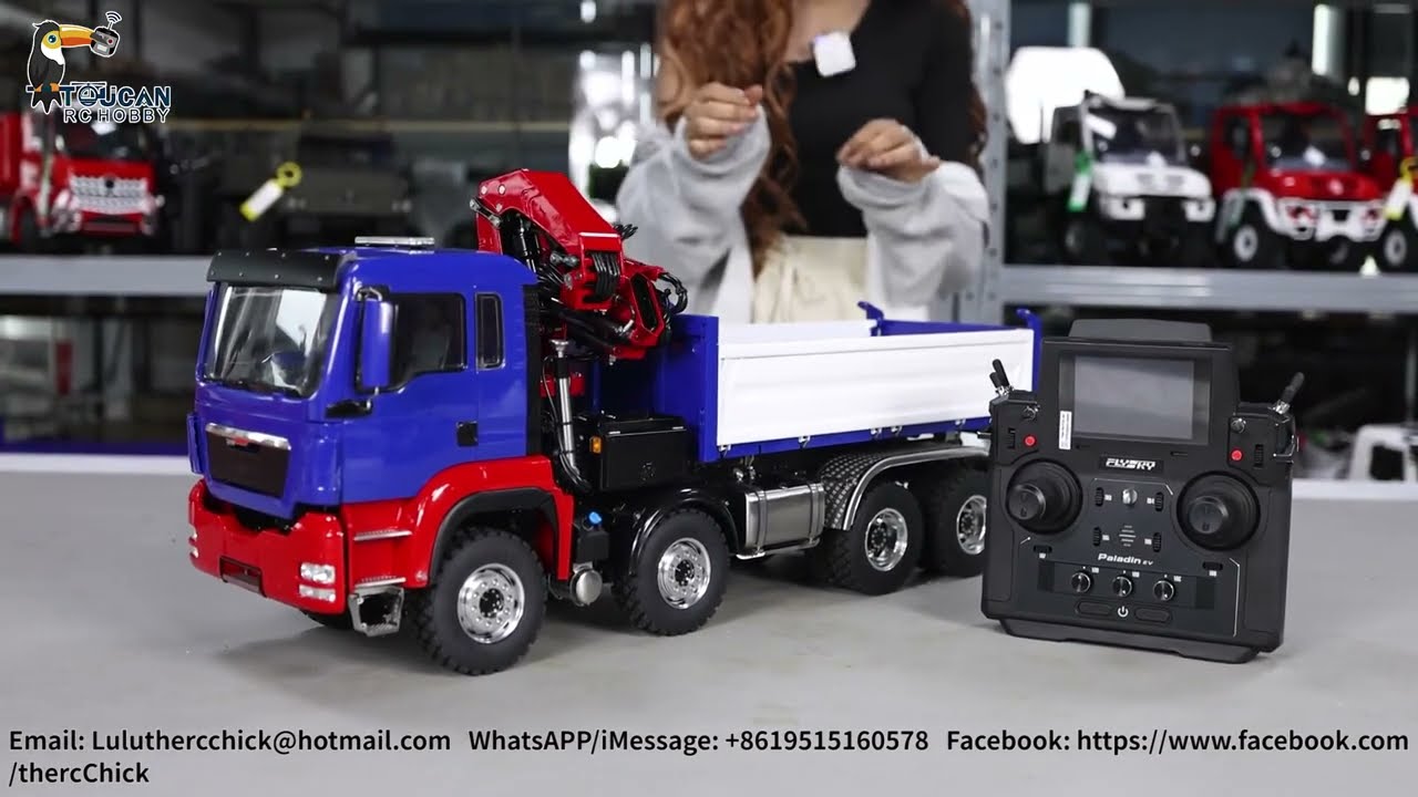 Hydraulic 8x8 Lesu Z0063 3-way Dumper Crane truck