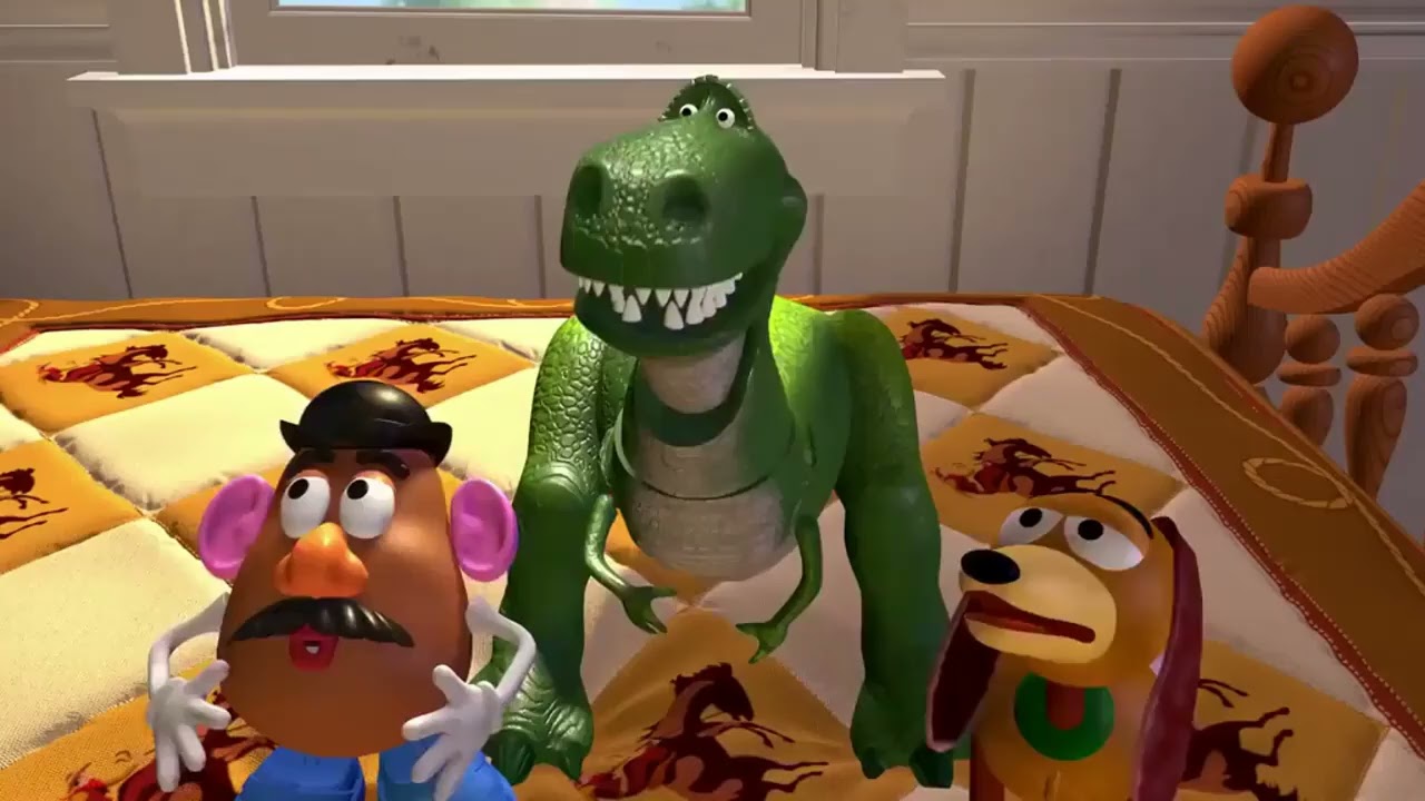 Toy Story (1995) Buzz Lightyear Pretends to Fly Scene