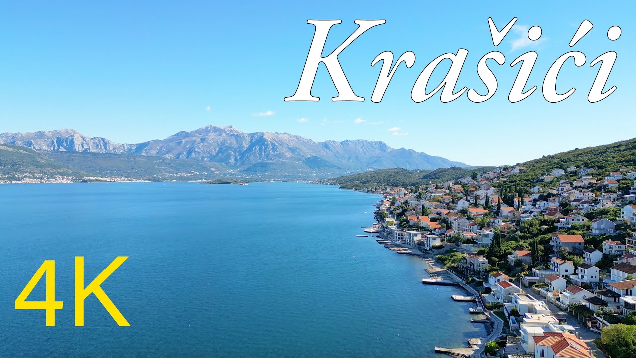 Крашичи, Тиват, Черногория 🇲🇪 Ноябрьская прогулка ☀️ 2023 Пешеходная экскурсия 4K 60fps