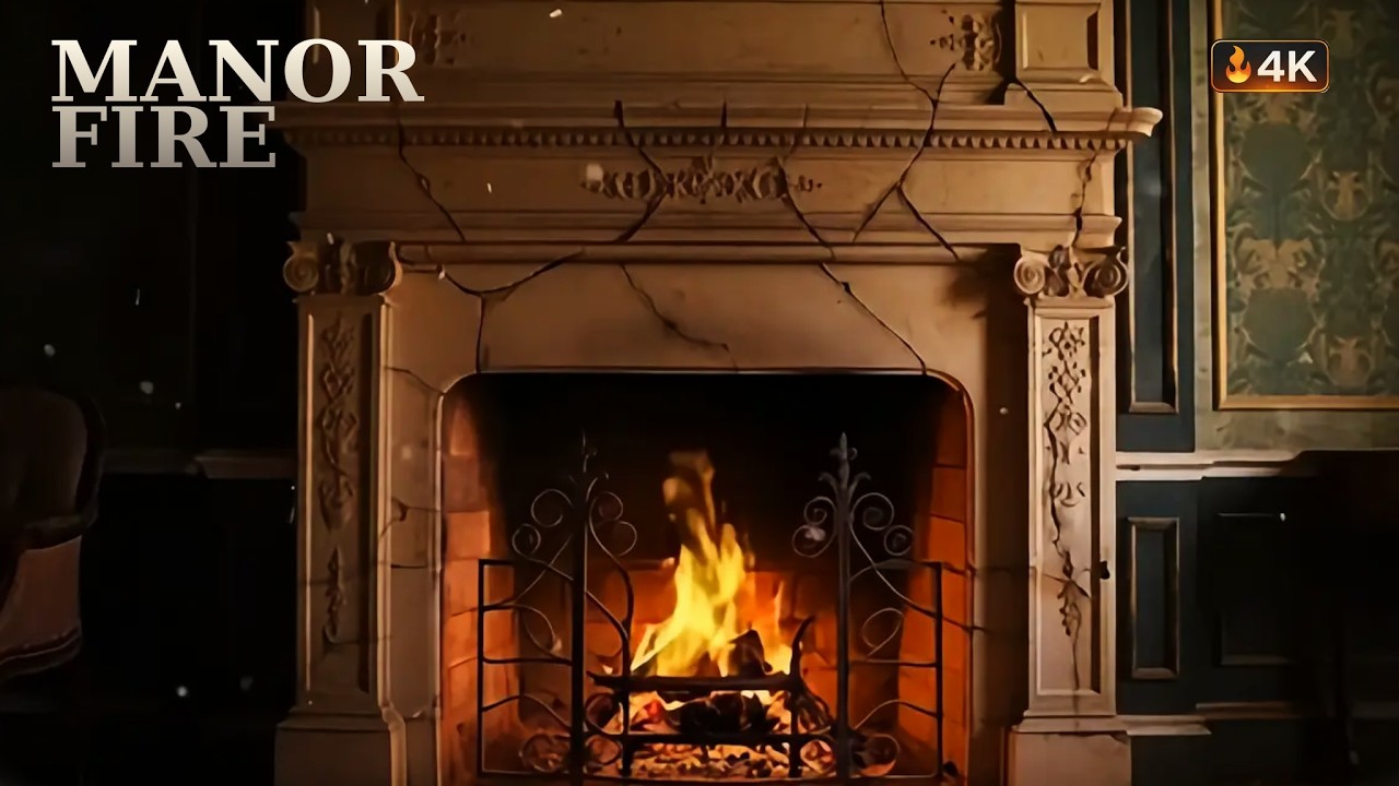 6 Hours of Haunted Mansion Fireplace 🔥 Gothic Fire Ambience for Sleep, Relaxation & Atmosphere