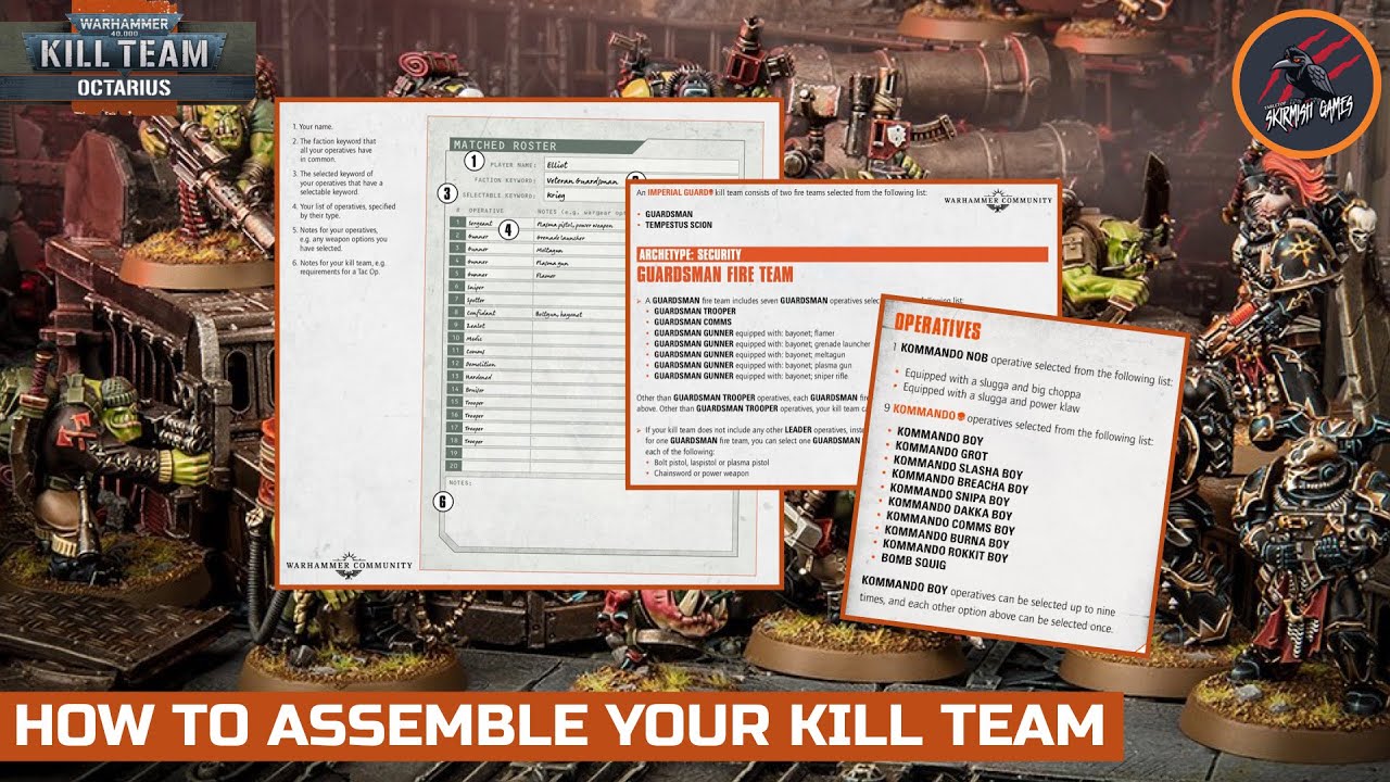 ASSEMBLE YOUR KILL TEAM - LIST BUILDING - ROSTER - OPERATIVES - A BIG UPDATE! Warhammer 40k Octarius