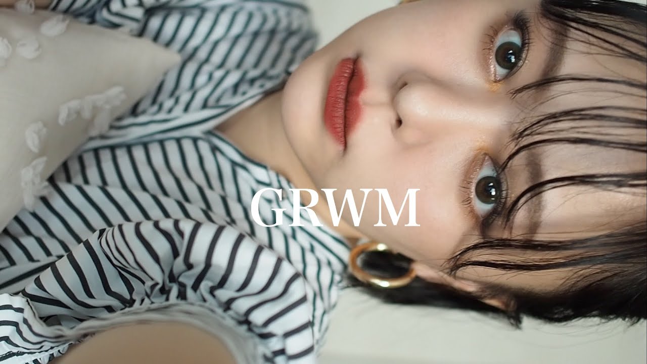【GRWM】ネイルの紹介と夜ご飯に行く時のリアル準備メイク💓